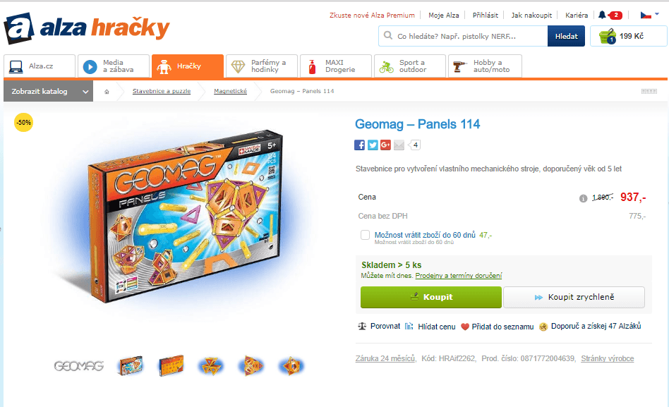 Stavebnice Geomag Panels 114