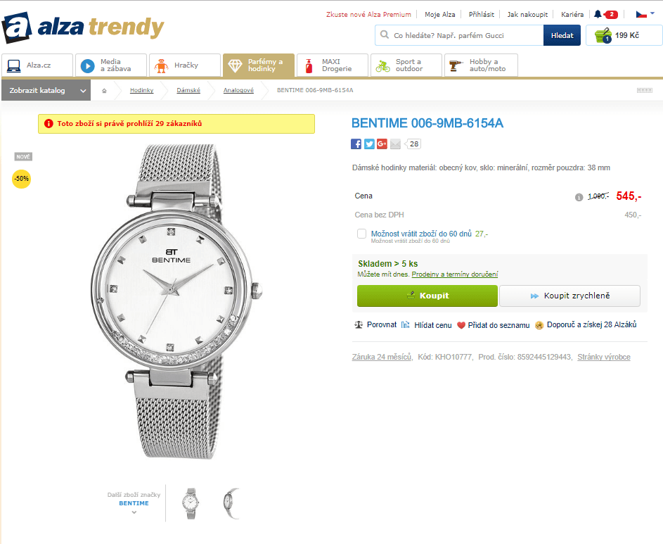 Dámské hodinky Bentime 006-9MB-6154A