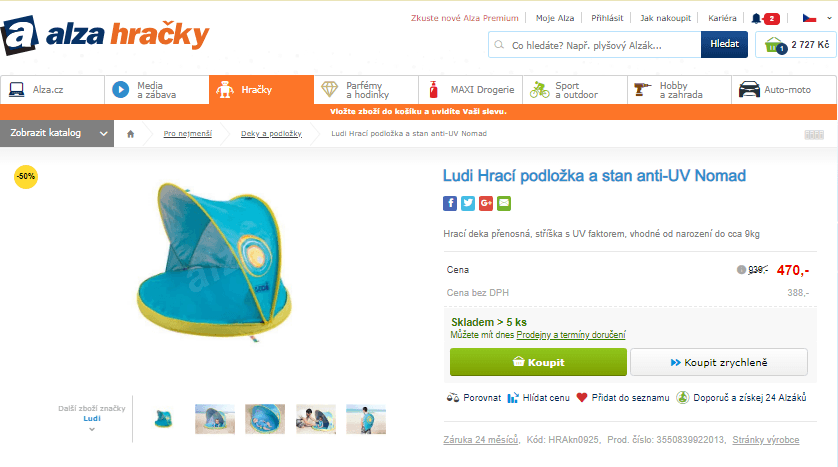 Hrací podložka a stan anti-UV, Ludi