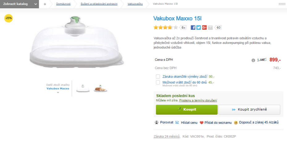 Vakubox Maxxo 15 litrů 