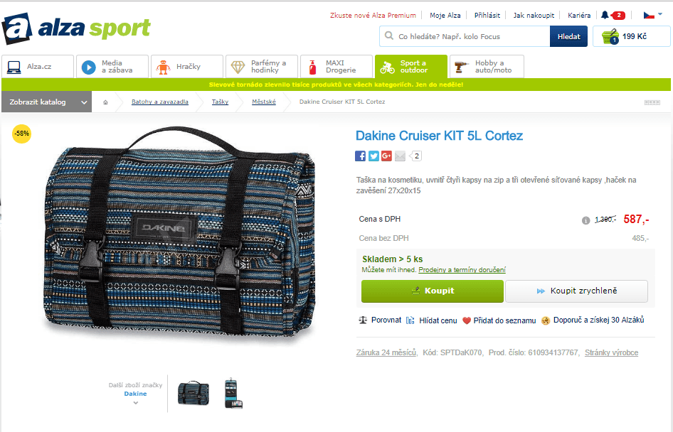 Toaletní taška Dakine Cruiser Kit 5l