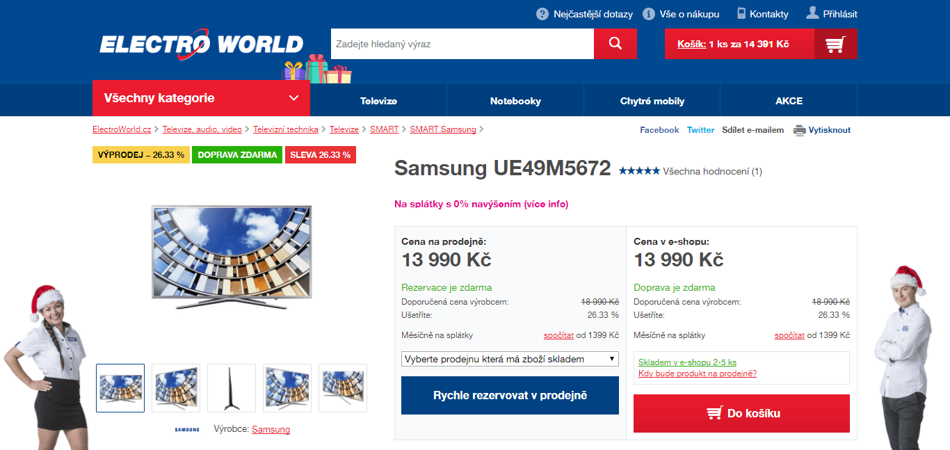 Full HD TV, Smart, 123 cm, Samsung