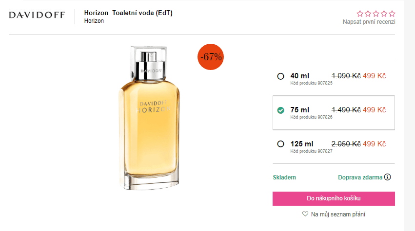 DAVIDOFF Horizon EdT 75 ml