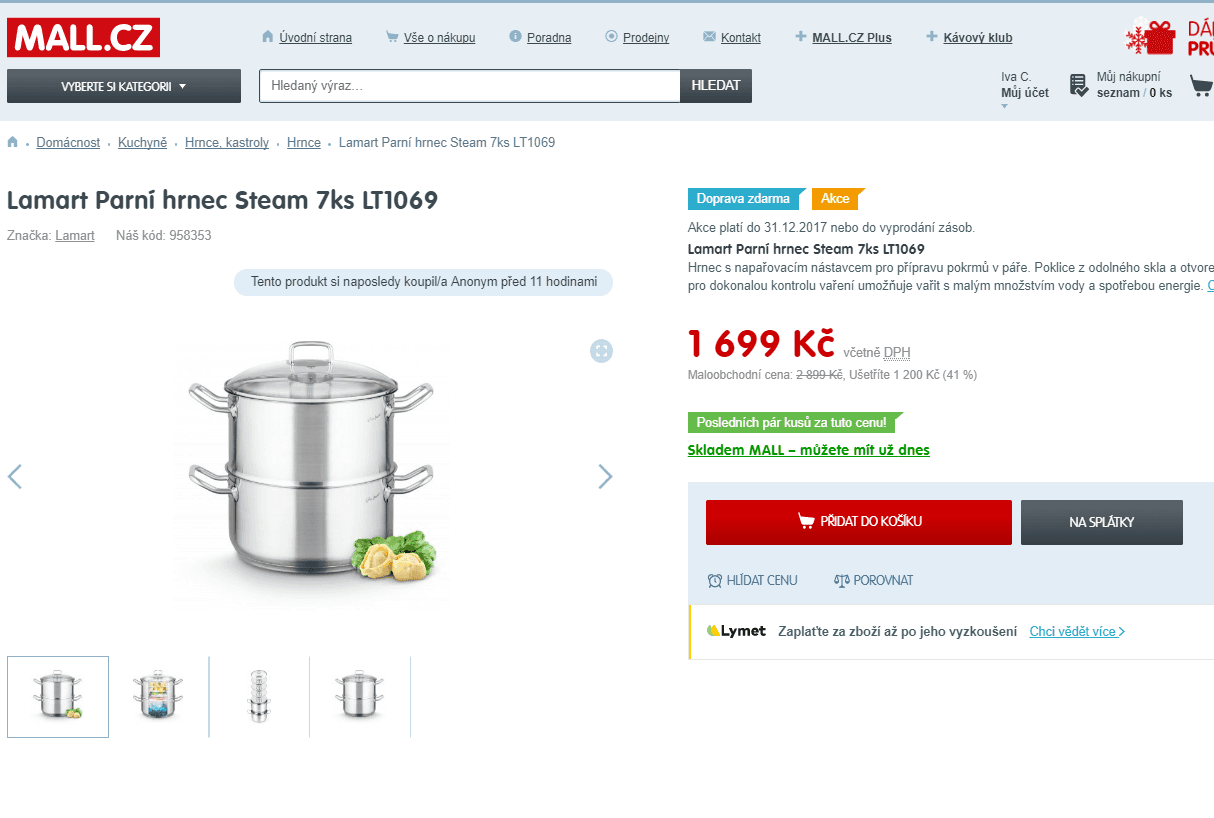 Parní hrnec Lamart, 28cm, 9 litrů