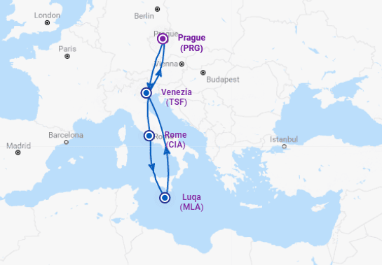 Trip se zastávkou u moře: Řím + Malta + Benátky