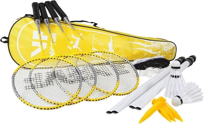 Badmintonový set pro 4 hráče, komplet