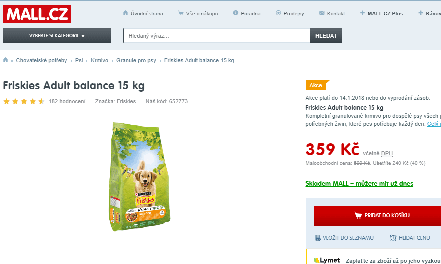 Granule Friskies Adult balance 15 kg