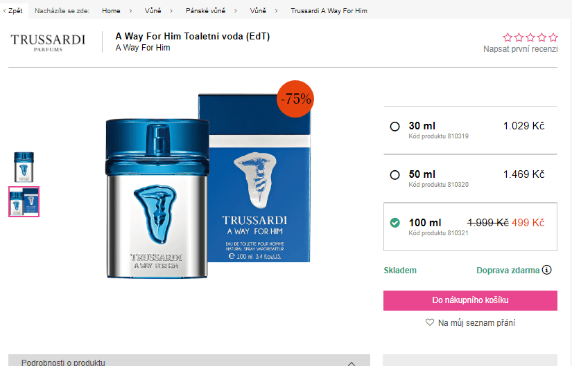Trussardi Way for Him EdT 100 ml