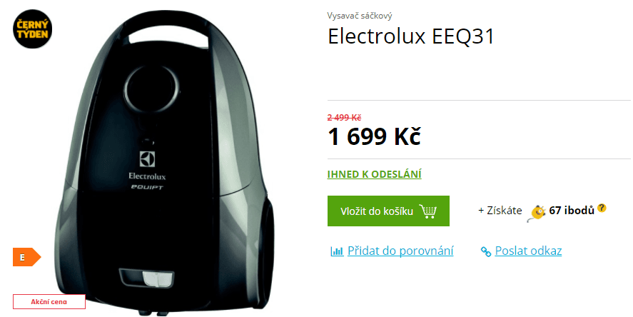 Vysavač Electrolux, sáčkový