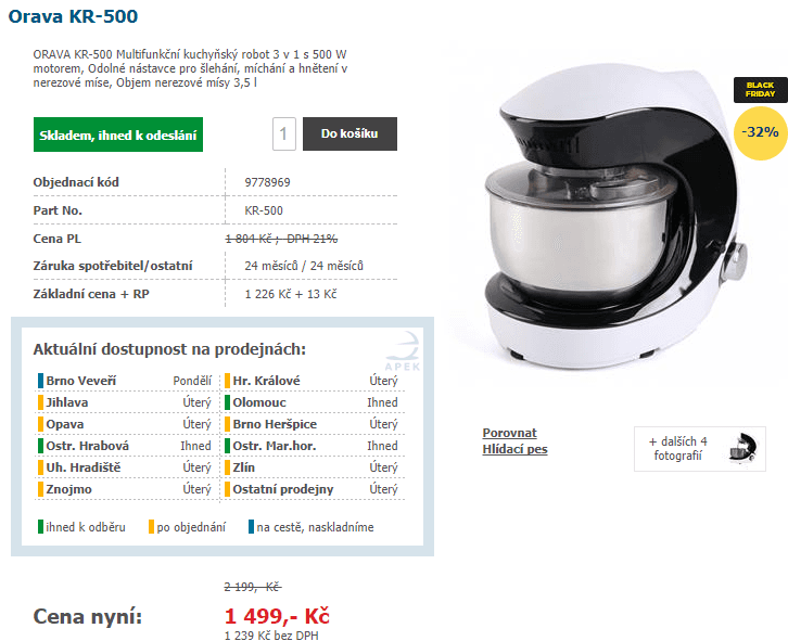 Kuchyňský robot Orava - míchá, hněte, šlehá
