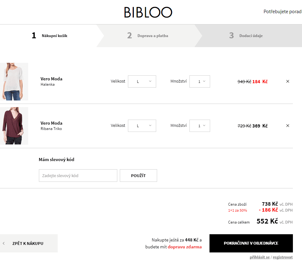 Bibloo.cz - sleva 50% na druhý kus