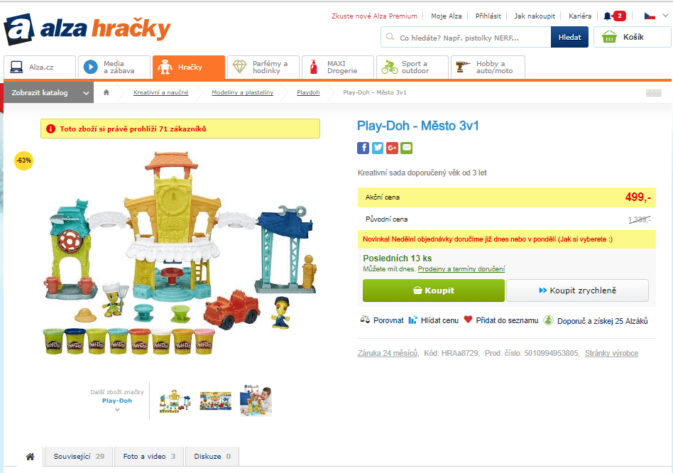 Kreativní sada Play-Doh město 3v1