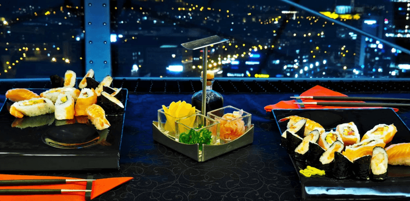Hostina v 60 metrech nad zemí – výtečný sushi set