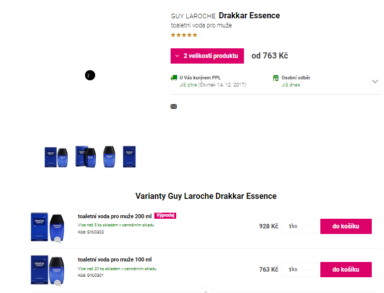 Pánský parfém Guy Laroche Drakkar, 200ml