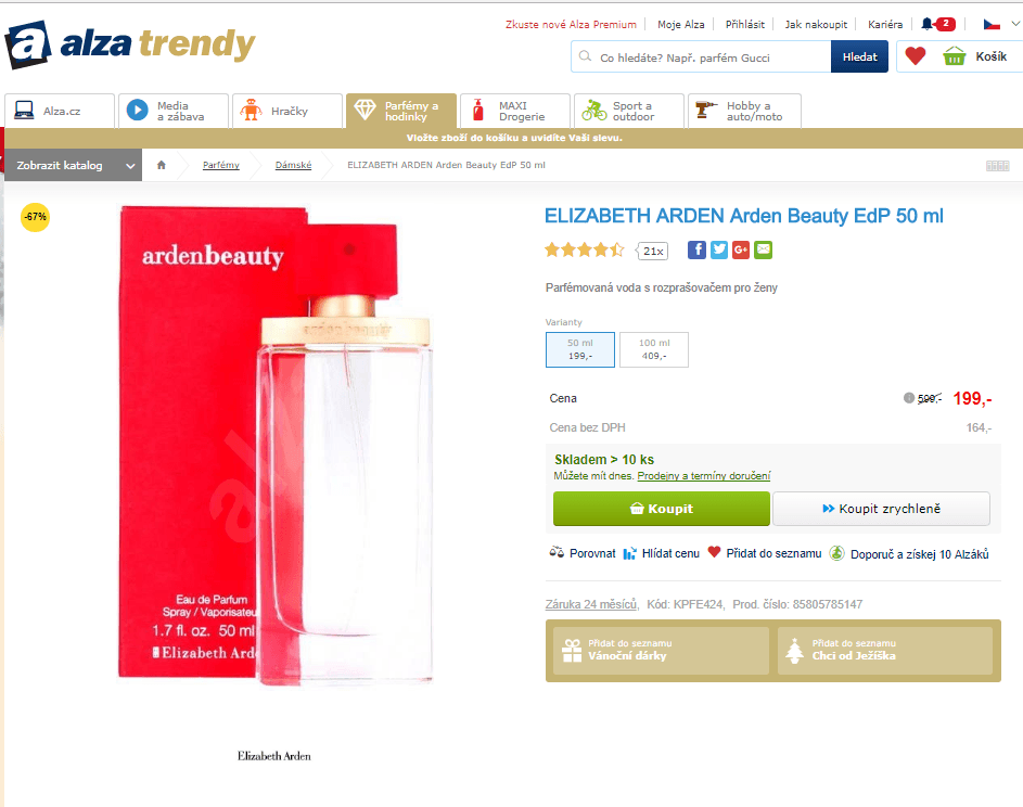 ELIZABETH ARDEN Arden Beauty EdP 50 ml