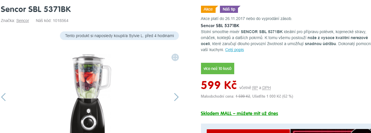 Stolní smoothie mixér SENCOR SBL 5371