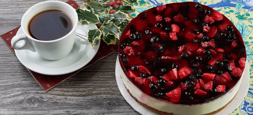 Ovocný nepečený cheesecake s pravým mascarpone