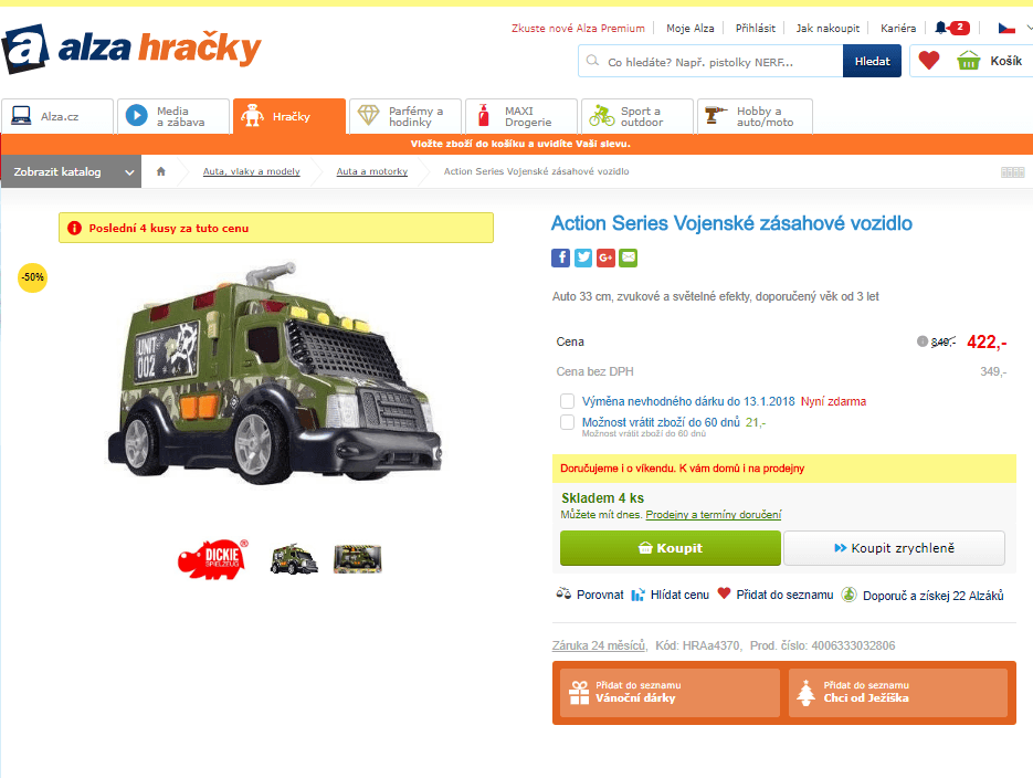 Vojenské zásahové vozidlo na volnoběh