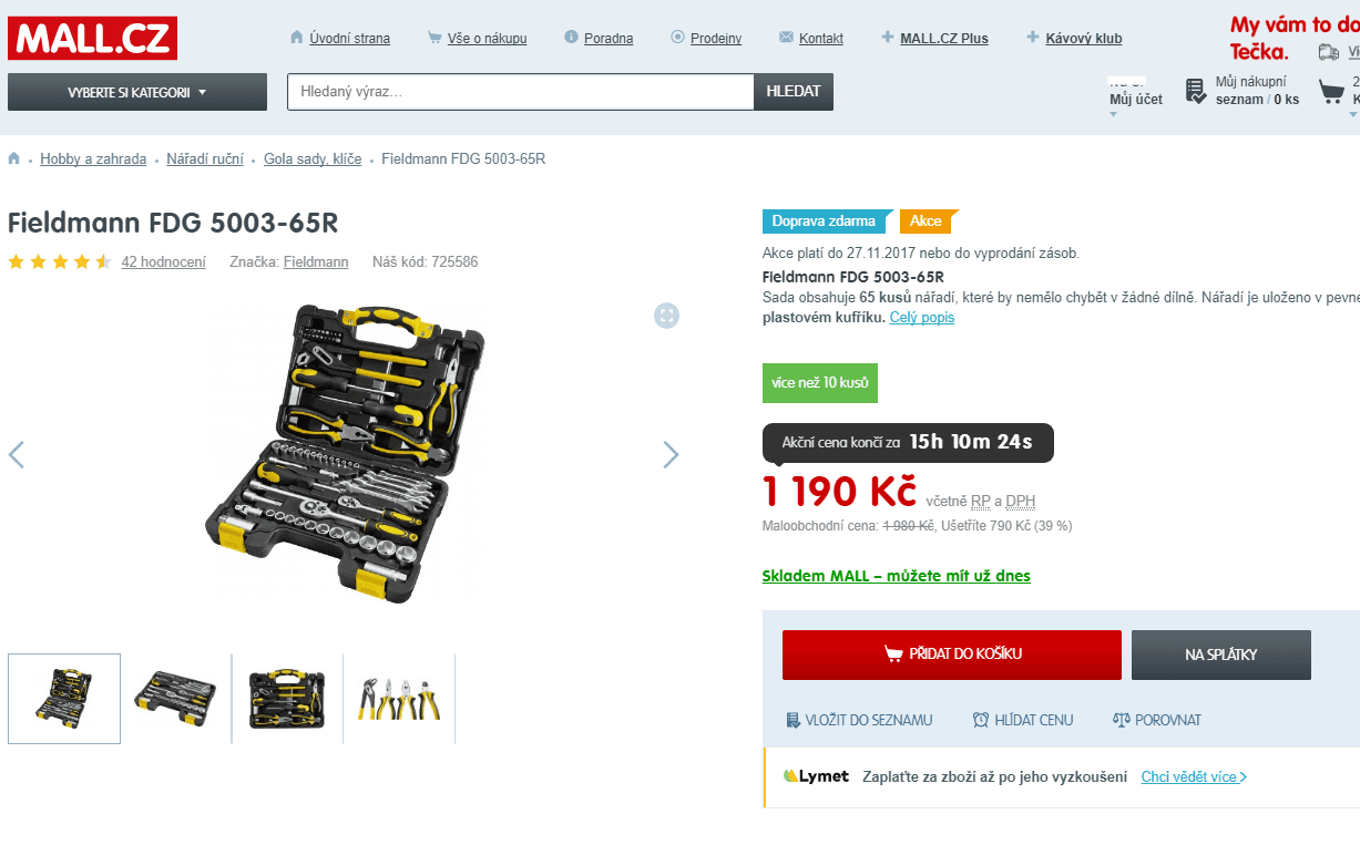 Sada nářadí Fieldmann, 65 kusů