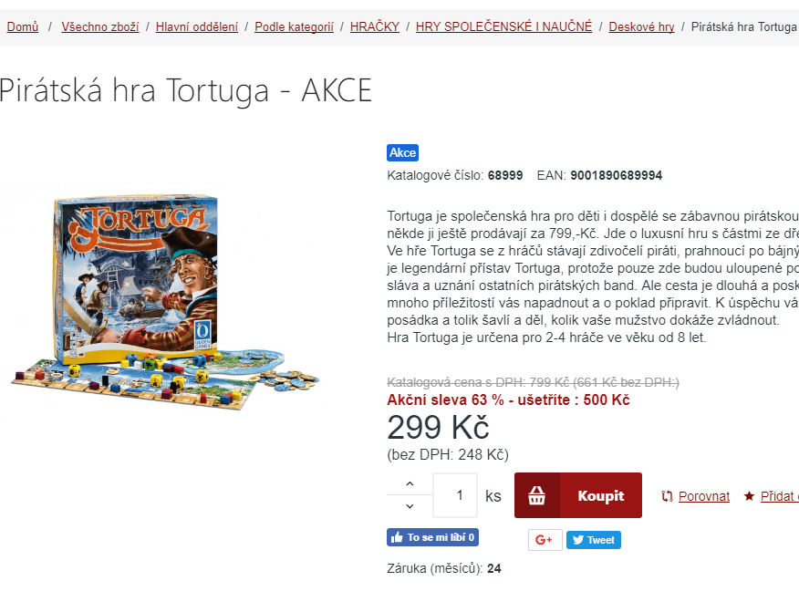 Společenská hra Tortuga