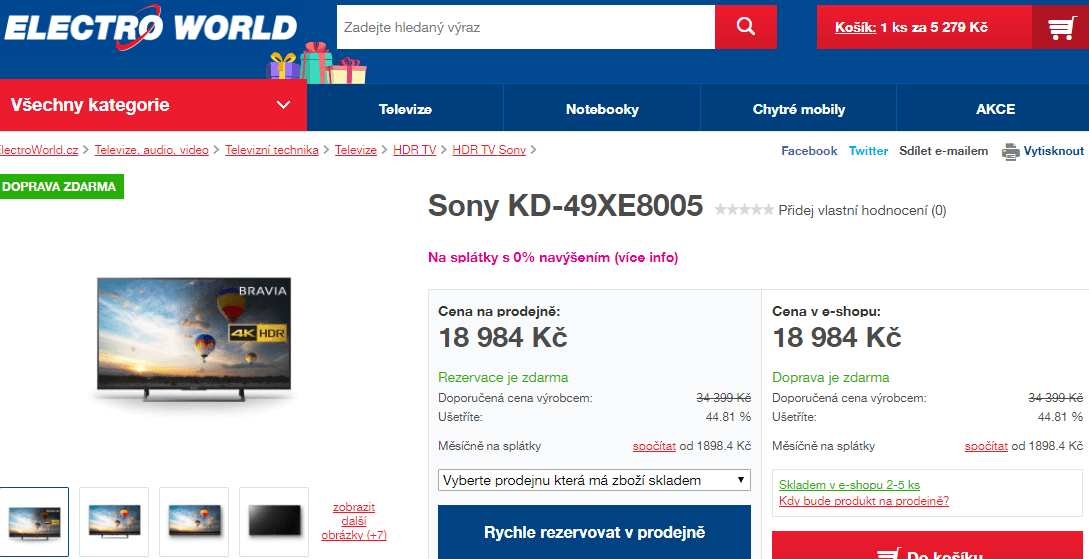 Ultra HD TV, HDR, Smart, 123cm, SONY