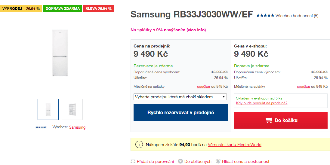 Lednice Samsung, no frost, invertor, 185 cm