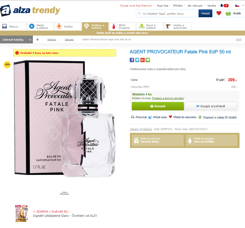 AGENT PROVOCATEUR Fatale Pink EdP 50 ml