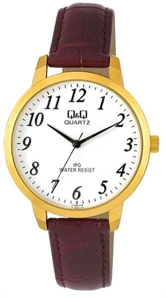 Pánské hodinky Q&Q, kožený řemínek