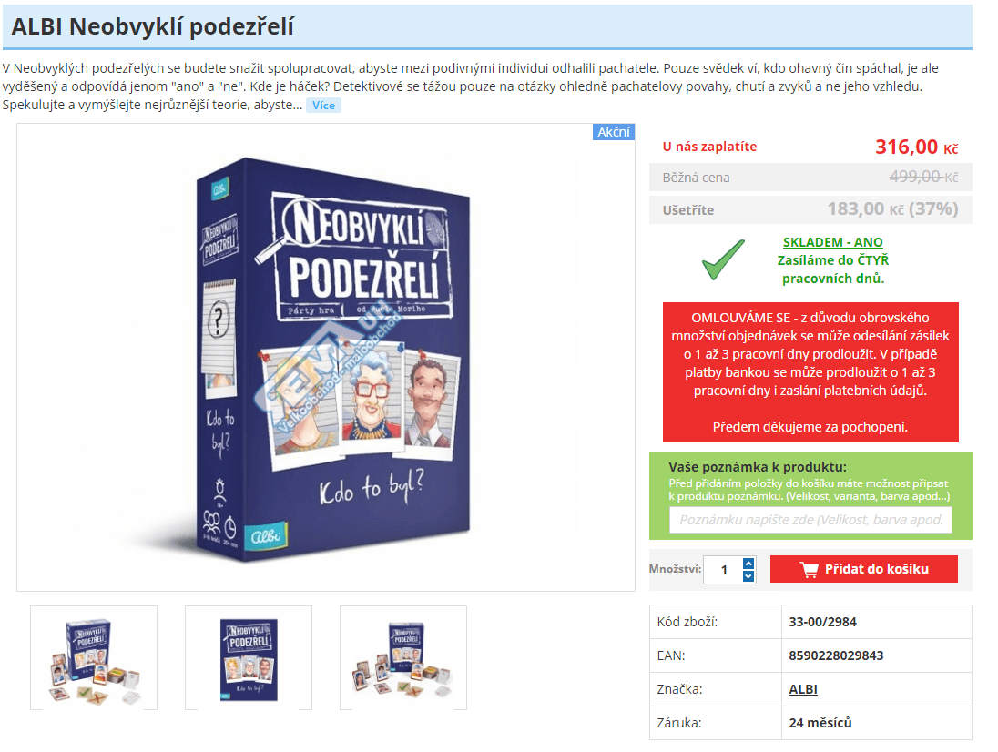 Párty hra Neobvyklí podezřelí
