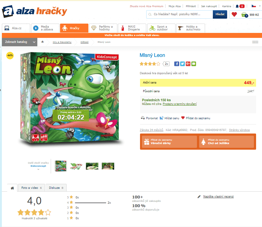 Společenská hra Mlsný Leon