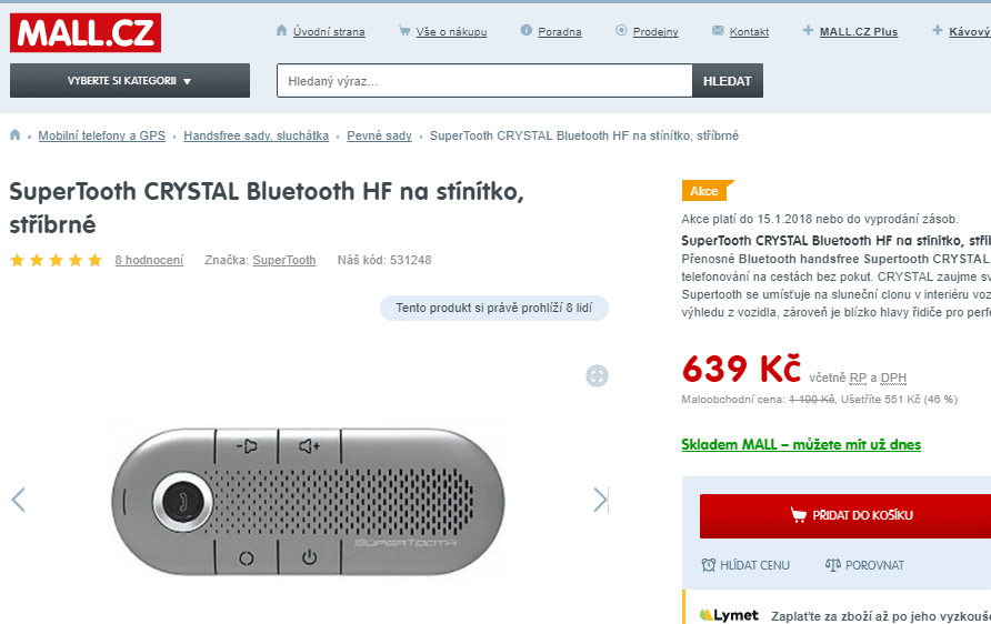 BT handsfree sada na slunítko i-TEC