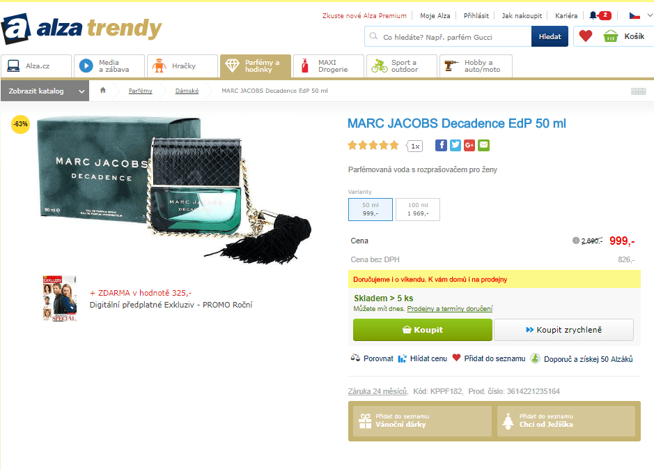 MARC JACOBS Decadence EdP 50 ml