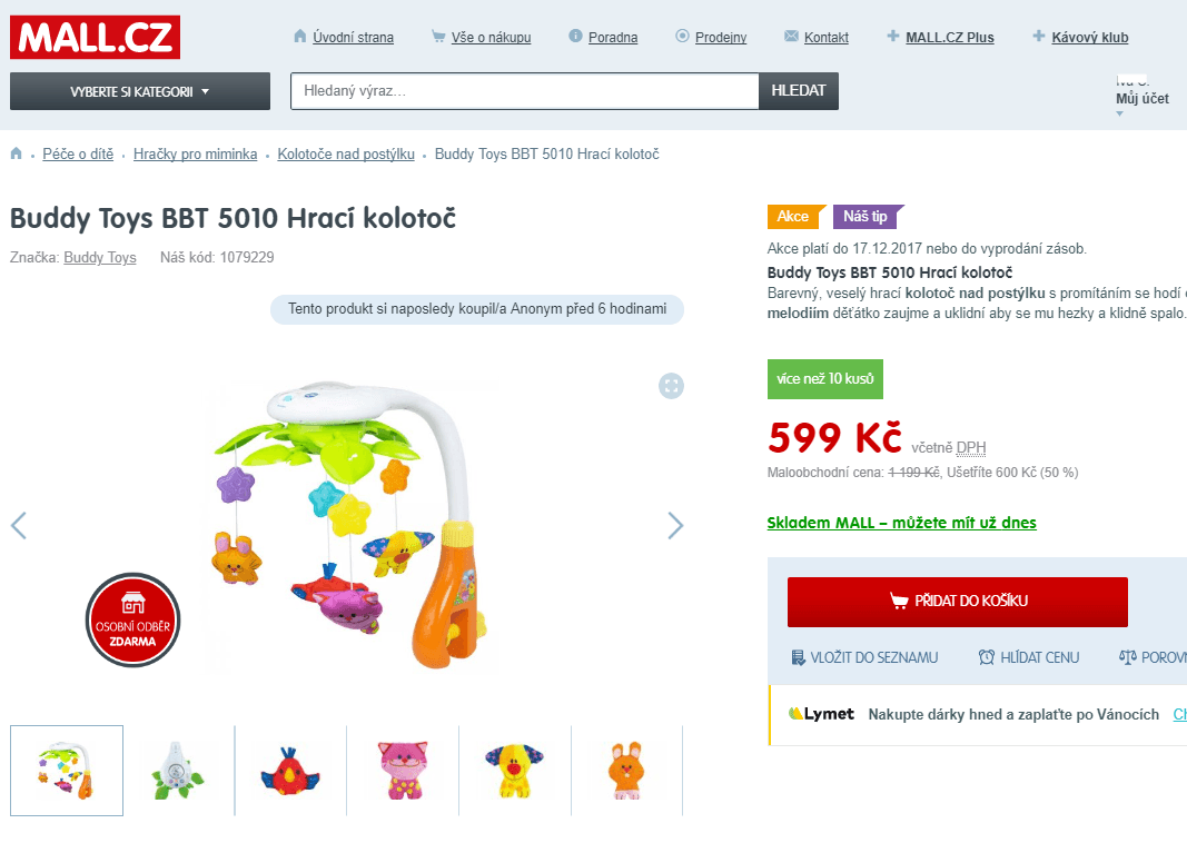 Hrací kolotoč Buddy Toys