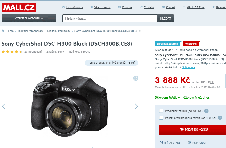 Sony DSC-H300, 20 MPx, 35x zoom