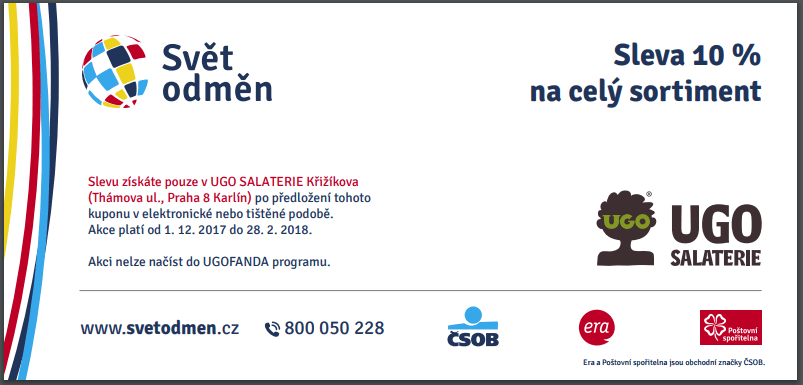 Sleva 10% do Ugo Salaterie - Křižíkova