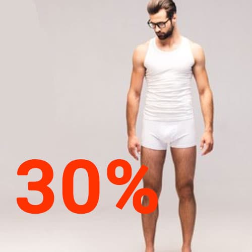 Sleva 30% na pánské spodní prádlo