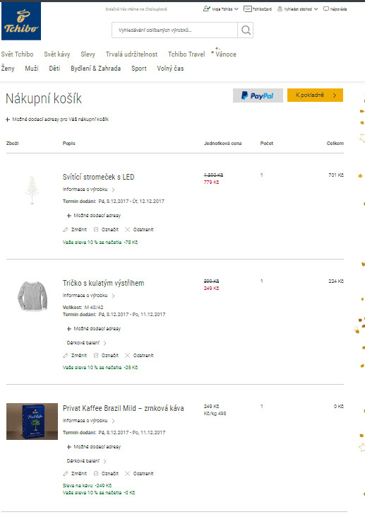 Tchibo.cz - 500 g kávy zdarma nad 1000 Kč