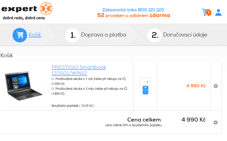 Smartbook Prestigio, 2,4GHz, 3GB RAM, 13,3"