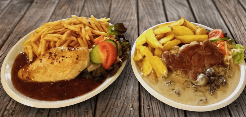 Steak, přílohy i omáčky dle vaší chuti pro 2 