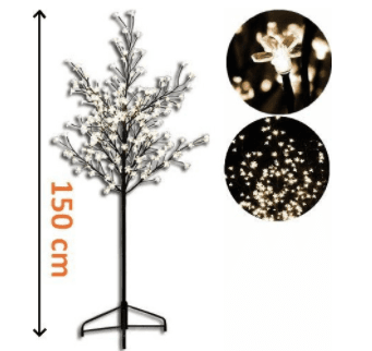 LED osvětlení strom s květy, 150 cm