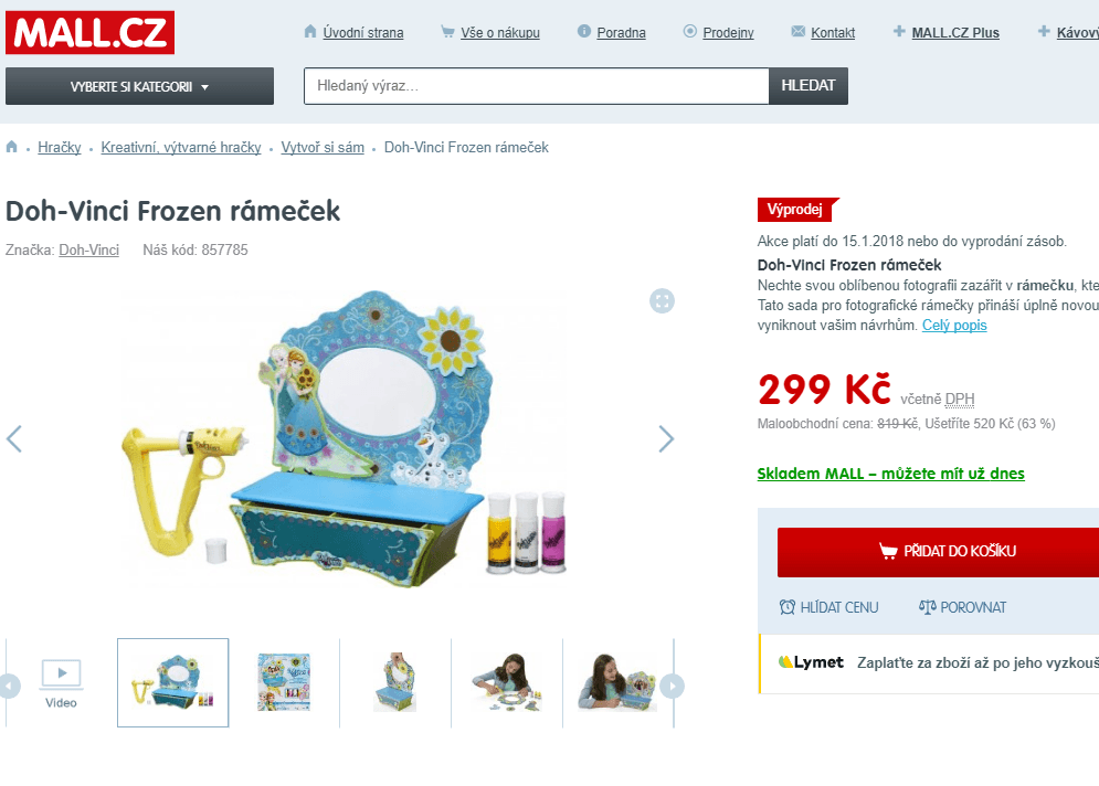 Fotorámeček Ledové Království + hračky 