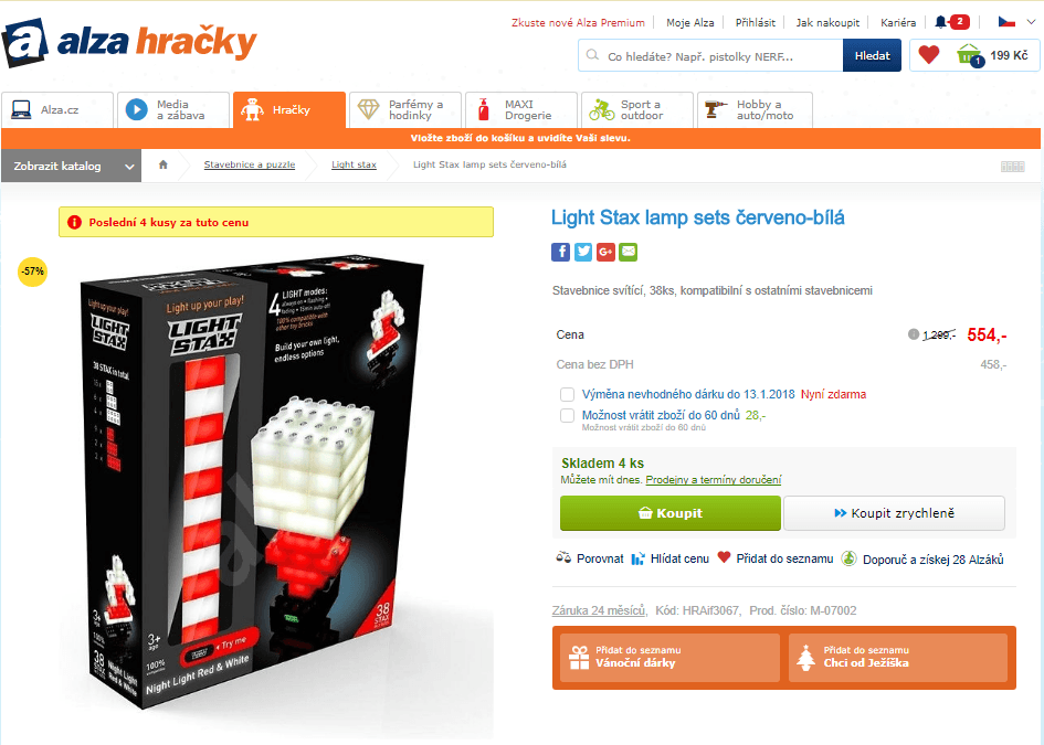 Stavebnice svítící Light Stax, 38 ks