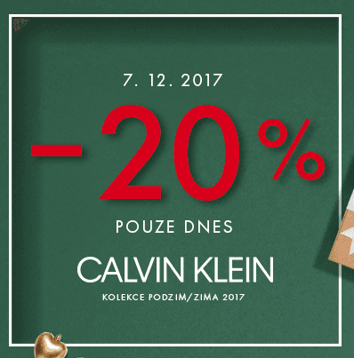 Sleva 20% na značku Calvin Klein