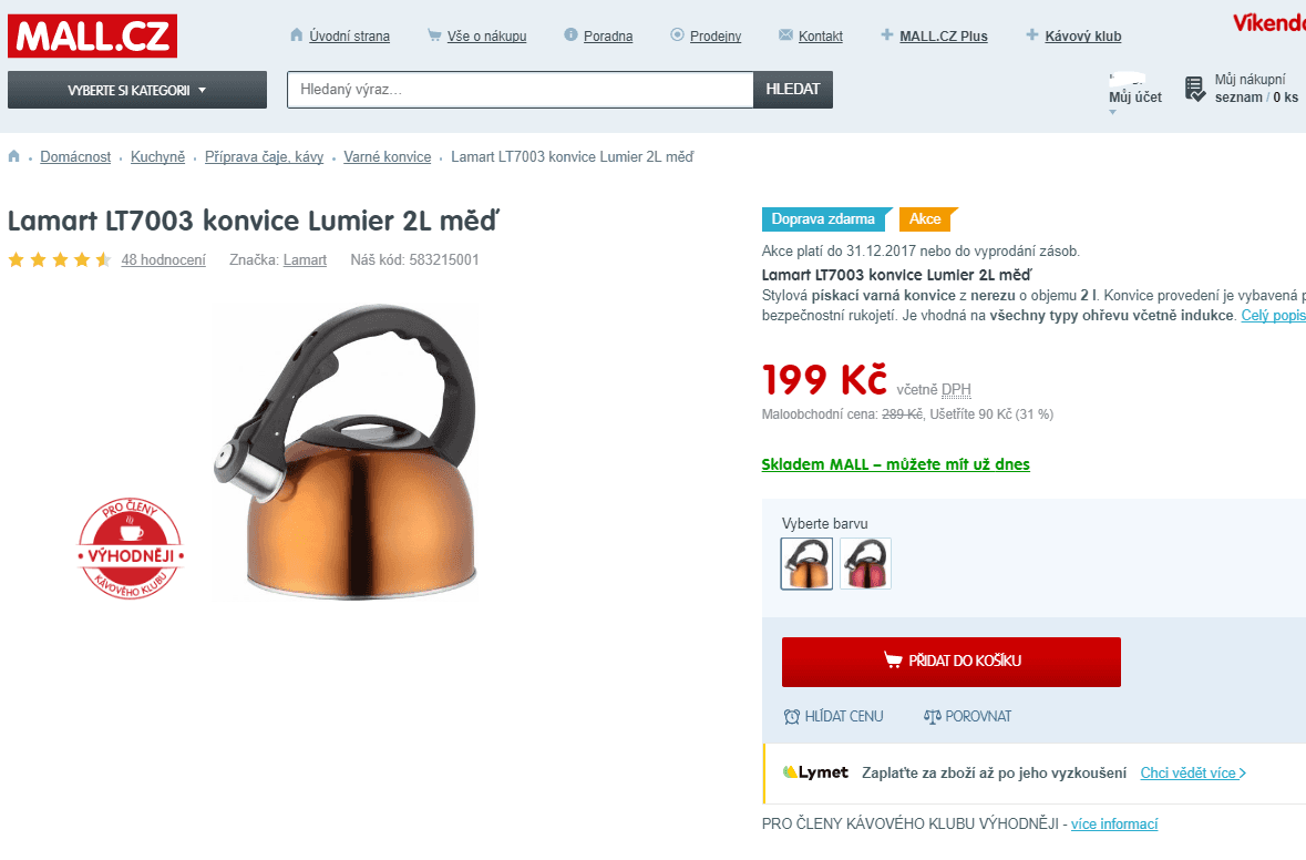 Varná konvice Lamart LT7003, 2 litry