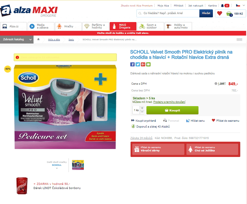 SCHOLL Velvet Smooth PRO + extra hlavice