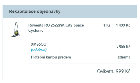 Bezsáčkový vysavač Rowenta, cyklón
