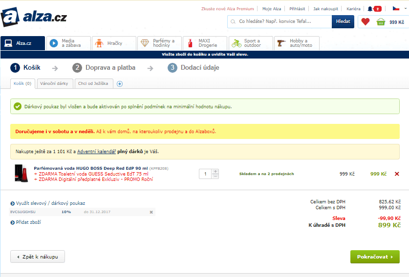 HUGO BOSS 90 ml + Guess 75 ml