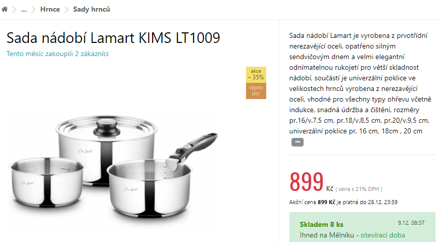 5ti dílná sada nerez nádobí Lamart Kims