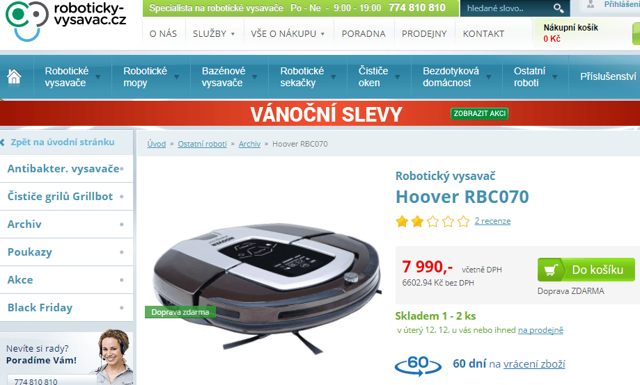 Robotický vysavač Hoover RBC0701