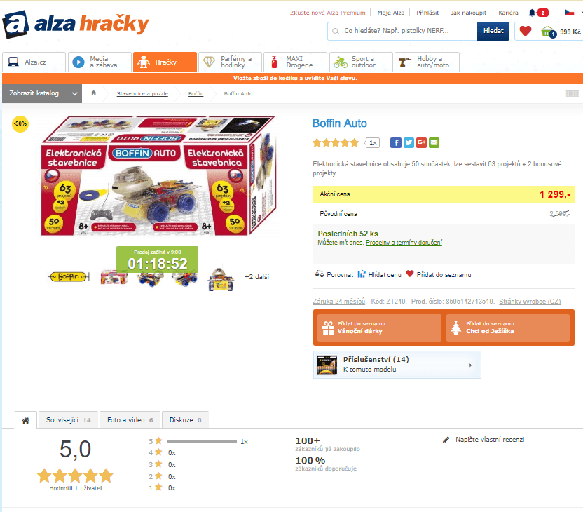 Elektronická stavebnice Boffin Auto